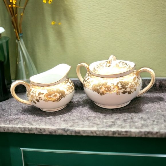 Vintage Nippon Creamer & Sugar Set - Picture 1 of 16